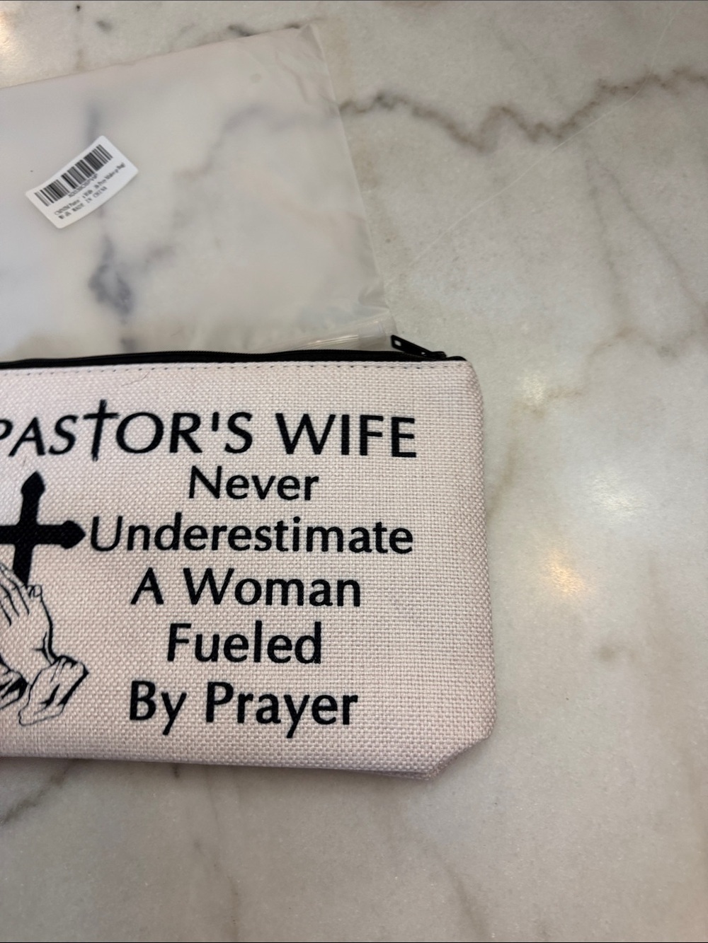 Pastor's Wife Canvas Pouch - Pink - Picture 3 of 4